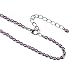 Single Strand Cultured Pearl Chain Necklace w. Silver Clasp, Lavender (16") + 2" Chain Tail