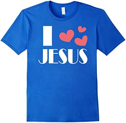 Men's I love Jesus shirt I heart Jesus Christ tshirt for Christian XL Royal Blue