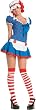 Rag Doll 3 Piece Womens Halloween Costume X-Small Small-Medium Medium-Large