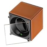 Swiss Kubik Single Watch Winder - Natural Calf Leather