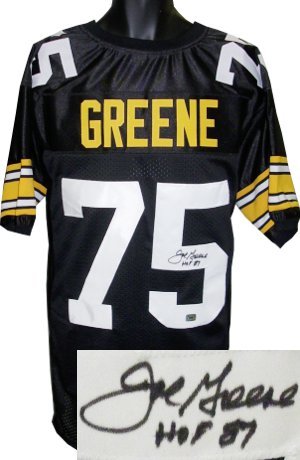 Joe Greene signed Pittsburgh Steelers Black Prostyle Jersey HOF 87