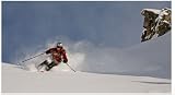 41Khu 2rgoL. SL160  SKI MOUNTAIN CANVAS ART SNOW SKIING PRINT DOWNHILL FRAMED 80 X 40CM HUGE