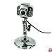 USB Webcam with Microphone and LED Lights - Metal Finish