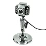 USB Webcam with Microphone and LED Lights - Metal Finish