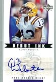 Corey Webster Autographed/Hand Signed Football Card (LSU) 2005 UD Rookie Debut Ink #DI-CO