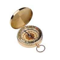 Outdoor Camping Hiking Portable Brass Pocket Golden Compass from NEEWER
