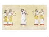 Assyrian or Babylonian Scribes Using Flexible Media as Well as Clay Tablets for Cuneiform Writing Giclee Poster Print, 24x18