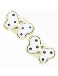Kids 14K solid gold earrings fancy stud hoop huggie ball fashion dangle swa...