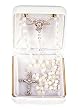 Baptismal Rosary - 3mm Mother of Pearl Beads - 15" Chain - Plated - MADE IN ITALY - Gift Box Included
