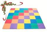 Rainbow (6 Colors) Interlocking Foam Wonder Mats: 36 Pieces 12" X 12" X ~5/8" Thick
