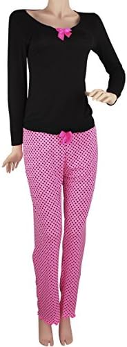 Hipnys Sleepwear PAM04 Ladies Long Sleeve Pajamas PJ Sets for Women Pijama Mujer
