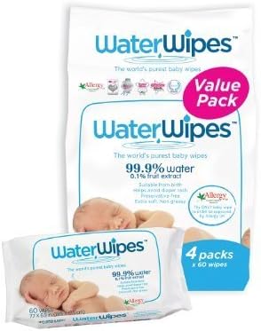 WaterWipes Super Value Box - Pack of 4, Total 240 Baby Wipes by Irish Breeze