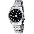 Seiko Casual Black Dial Stainless Steel Mens Watch SGEG05