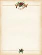 Antique Horns Christmas Stationery
