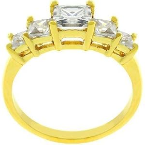 5 Stone Anniversary Ring In Gold- Size- 09