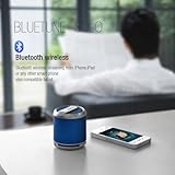 DIVOOM Bluetune Solo Blue FREE CARRYING POUCH Official USA Seller, Loud Wireless Bluetooth Rechargeable Portable Speaker! 4 Apple iPod, iPad, PC, Mac,