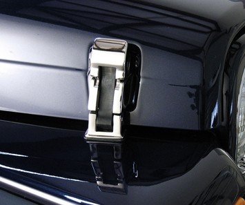 Rugged Ridge Stainless Steel Trim Accessories Hood Accessories Jeep Wrangler 1987 to 1995 (YJ) Hood Catch Kit- Stainless Steel Pair (Block Style)