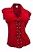 eVogues Plus Size Sexy RED Black Lace Corset Top
