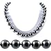 AugustinaJewelry Single Strand 18 Inch 12MM Black Shell Pearl Necklace