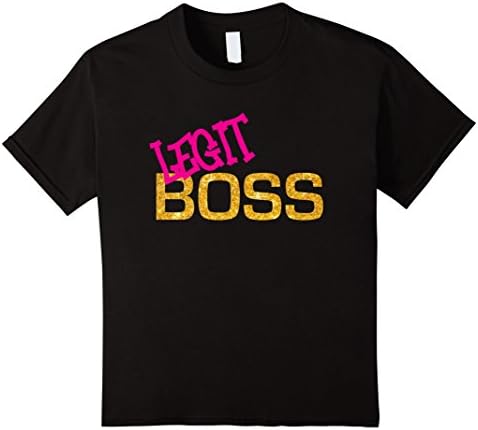 Kids Legit Boss Mens Womens Kids Wrestling T-Shirt 6 Black