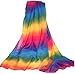 CRB Fashion Womens Ladies Rainbow Colorful Cover Up Scarf (Colorful)