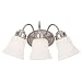 Sea Gull Lighting 44020-962 Westmont 3-Light Vanity with Satin White Glass, Brushed Nickel