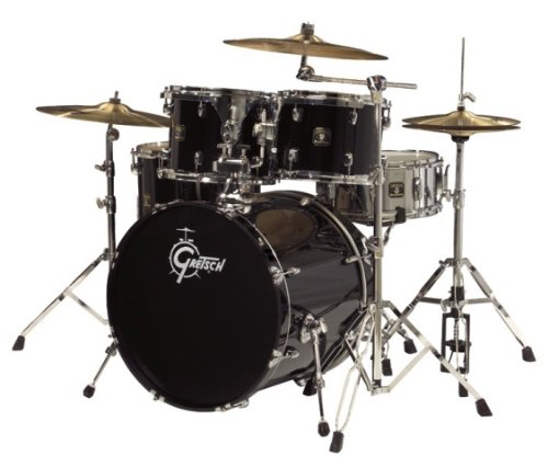 Gretsch Blackhawk 5 pc Euro Drum Set w Hdwr in Black
