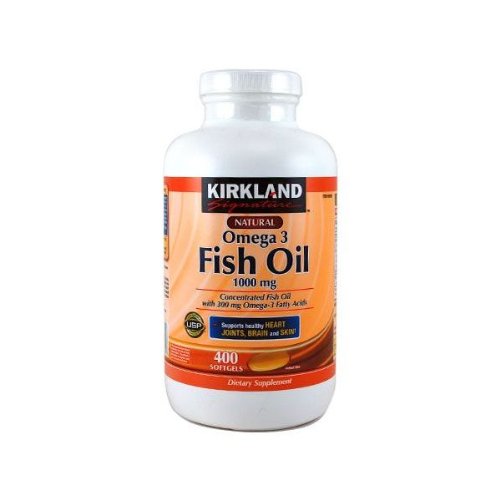 フィッシュオイル（DHA+EPA） オメガ3 1000mg 400ソフトカプセル 米KIRKLAND社 (DHA + EPA) Omega3 　100...