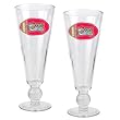 Philadelphia 76ers NBA 2pc Pilsner Glass Set with Basketball on stem - Oval Logo by Great American Products