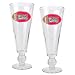 Philadelphia 76ers NBA 2pc Pilsner Glass Set with Basketball on stem - Oval Logo by Great American Products