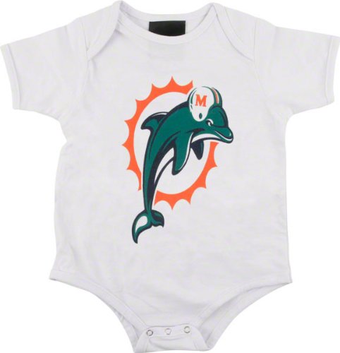 Miami Dolphins Newborn White Reebok Logo Creeper