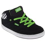 Vans Youth Boys Ellsworth Skate Shoes (Check) Black/White/Green