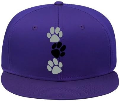 New Fashion Dog Paw Hip Hop Cap Snapback Hat Purple Male/female Cotton