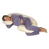 Snoogle Chic Jersey - Snoogle Total Body Pregnancy Pillow with 100% Jersey Cotton Knit Easy on-off