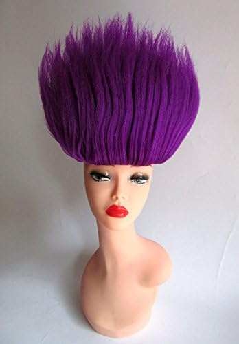 Deluxe Purple Troll Doll 90's Spiky Bright Costume Wig