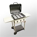 BillyOh Gas BBQ - Tasman 500 Hooded 3 Burner Gas Barbecue (BBQ) Inc Cover & Hose
