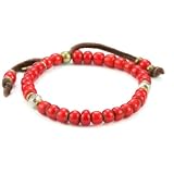 M.Cohen African Glass Trading Bead Red on Deer