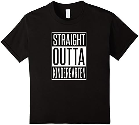 Kids Straight Outta Kindergarten Parody T-Shirt 8 Black