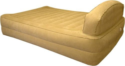 Airtek Queen Cornerstone series raised Flocked Air Mattress w/ Headboard and Built-In Pump 2ABR48002