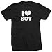 I HEART SOY vegetarian food tofu diet health BW SHIRT