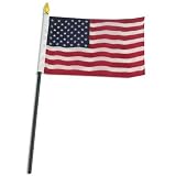4in x 6in USA stick flag Best Quality