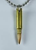 Brass Bullet Necklace 0.308 Mm Full Metal Punk Jacket
