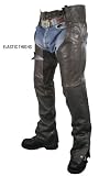 Men's Brown Retro Comfort Leather Chaps - Color : No Color - Size : 34