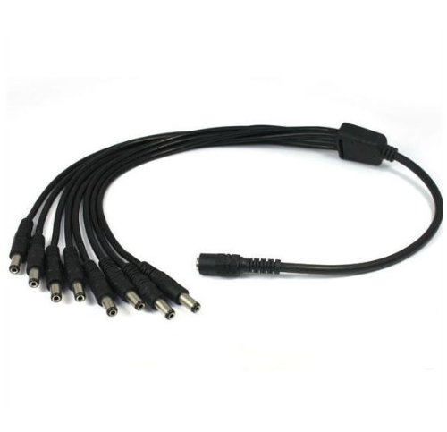 8 In1 Splitter Power Cable For CCTV Device/Cameras/PTZ DVR Surveillance DC 1 to 8