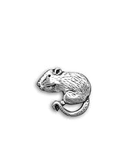 Sterling Silver Rat Large Pin by The Magic Zoo