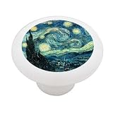 Stary Night by Van Gogh Decorative High Gloss Ceramic Drawer Knob