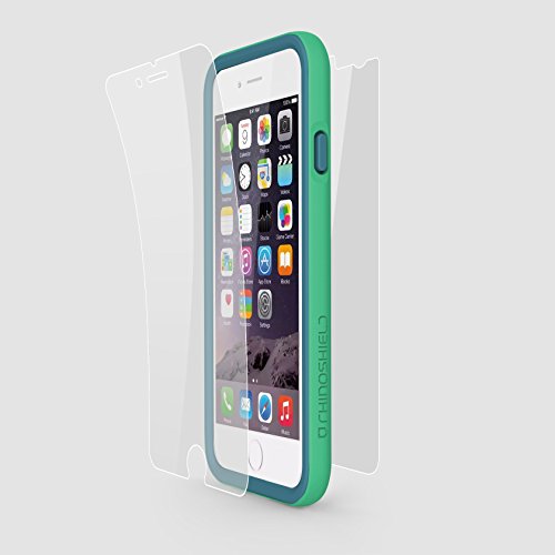Rhino Shield Crash Guard Slim Impact Bumper Bundle for iPhone 6 Plus/6s Plus - Green (includes: Bumper, Front Screen Protector, Rear Scratch Protector Shield)