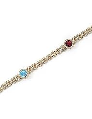 14kt Yellow Gold Round Multi Color Bracelet