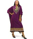 One Size Traditional Kaftan Caftan - Many Colors Available (Purple)