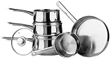 Premier Housewares 5-Piece Skania Pan Set with Glass Lids